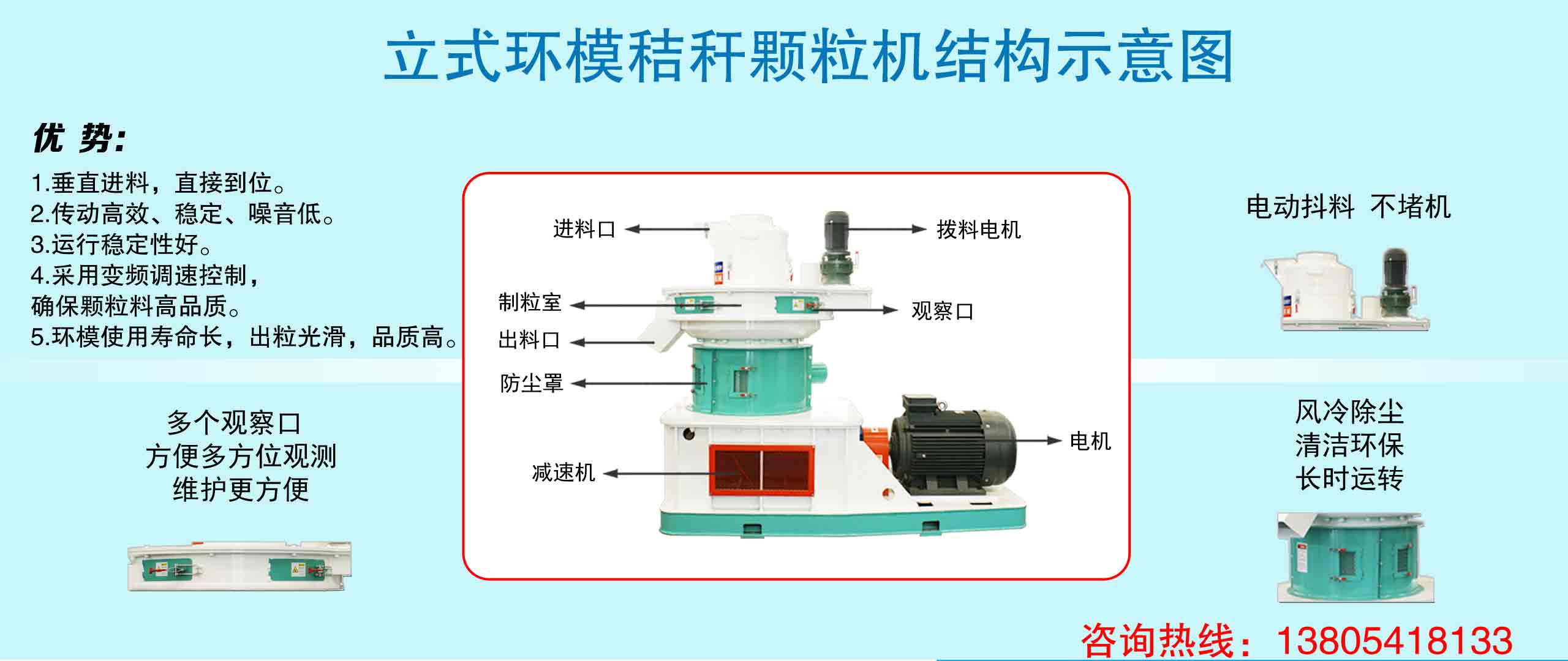 秸稈燃料顆粒機結構圖